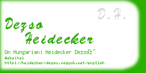 dezso heidecker business card